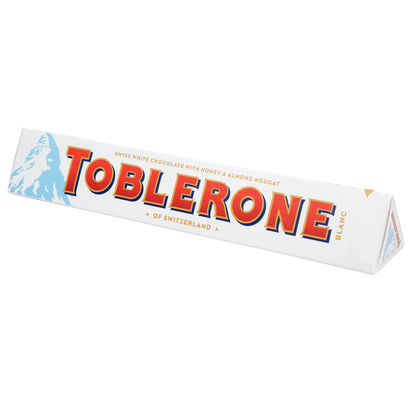 Une boîte de 100g de toblerone chocolat blanc