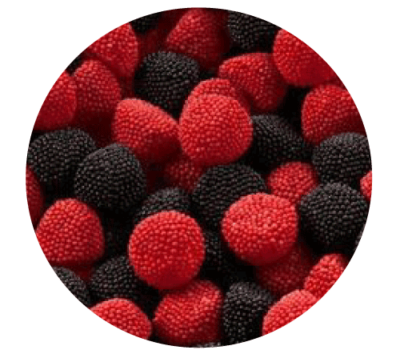 Mures perlées rouges et noires 100 gr