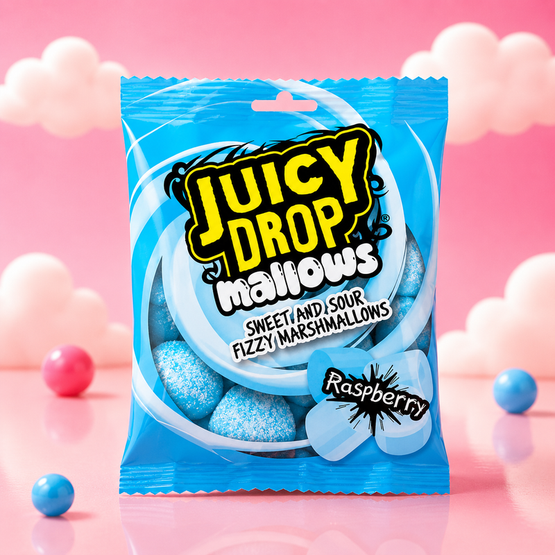 Bazooka Juicy Drop Mallows Raspberry 21.09.26