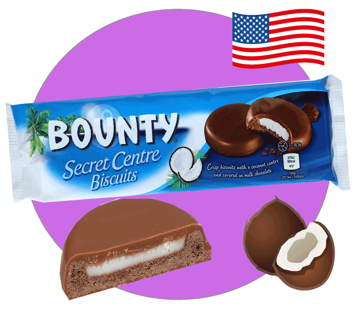 1 paquet de secret centre biscuits bounty