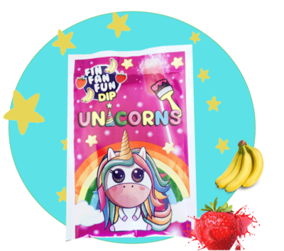 Sucette poudre licorne