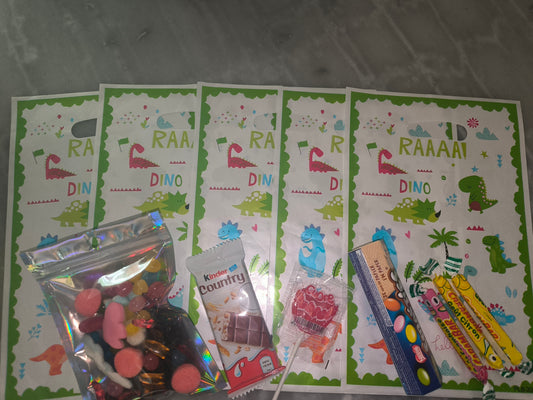 1 sachet d'anniversaire sur le thème dinosaures
