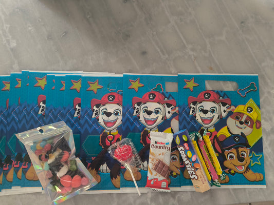1 sachet d'anniversaire sur le thème Pat patrouille garçon