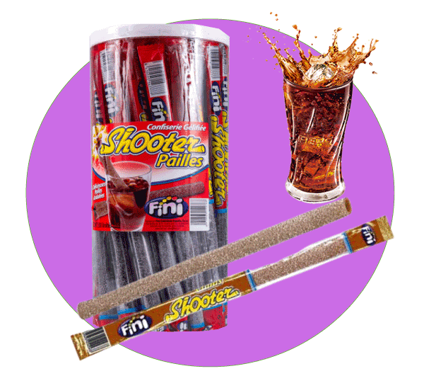 1 paille shooter cola acide