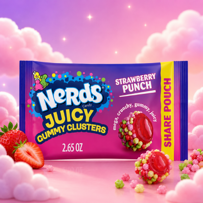 Nerds Juicy Gummy Clusters Strawberry Punch 75g 27.09.26