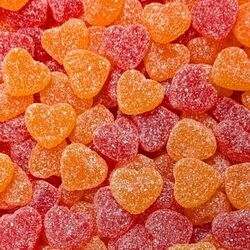 100g de mini coeur orange et rouge